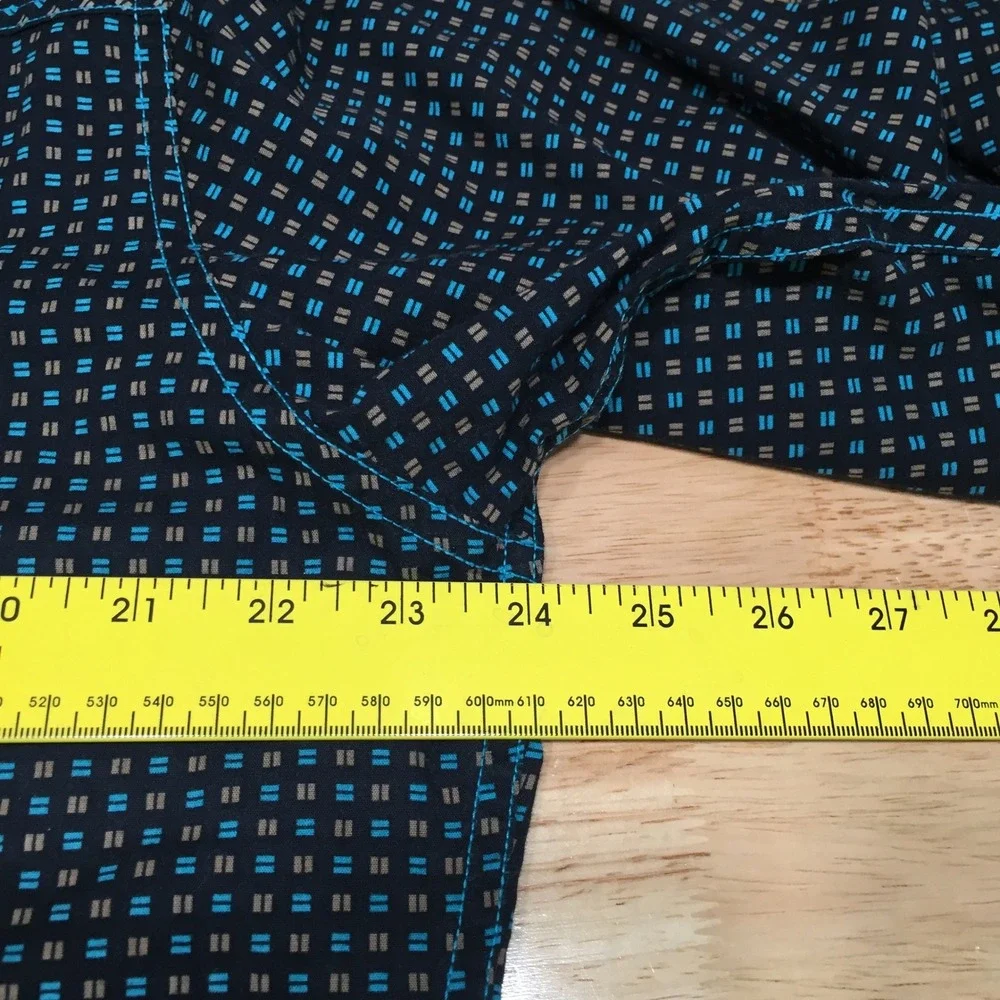 Cinch Mens Shirt Modern Fit Western Geometric Snap L Black Teal